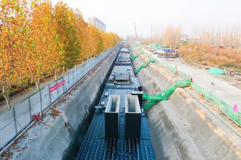 人民路地下综合管廊施工现场11月18日